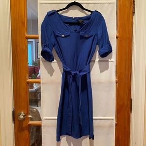 Banana Republic Royal Blue Linen Dress